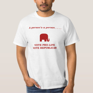 Camiseta Un voto de la persona de una persona antiabortista