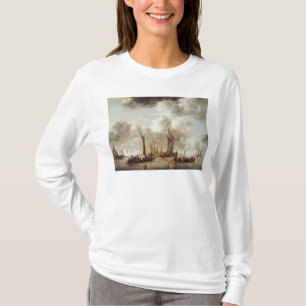 Camiseta Un yate holandés que enciende un saludo