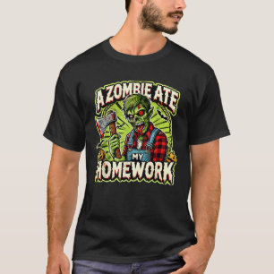 Camiseta Un zombi se aburre de mi hogar Halloween disfraz g