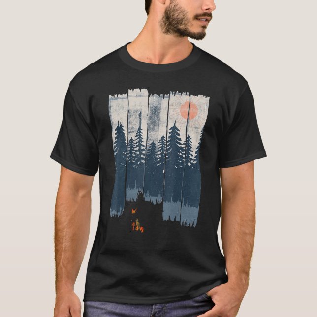 Camiseta Un Zorro En La Naturaleza Silvestre Sunset Wildlif (Anverso)