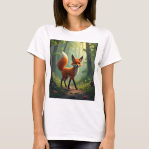 Camiseta Un zorro místico deambulando por el bosque