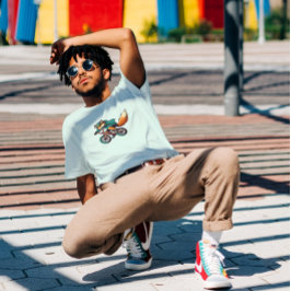 Camiseta Un zorro montando una bicicleta BMX