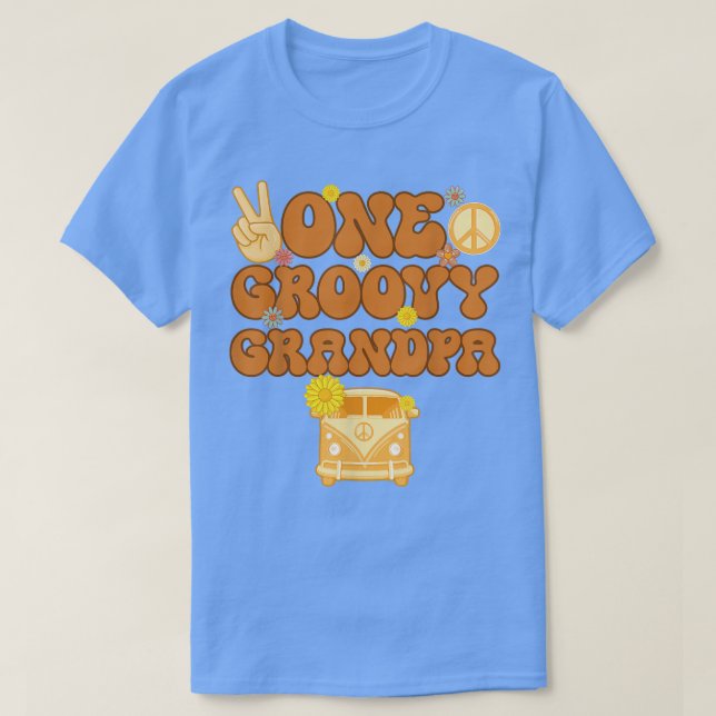 Camiseta Una abuela de Groovy que retro mamá Hippie Cumplea (Diseño del anverso)