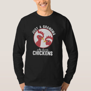 Camiseta Una Abuela Que Ama A Las Gallinas Cute Pollos