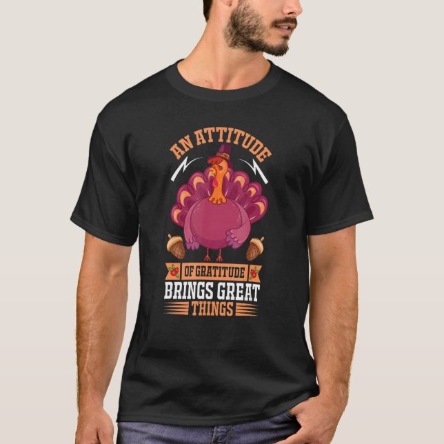 Camiseta Una Actitud De Gratitud Trae Grandes Cosas Caídas (Anverso)