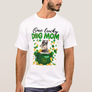 Camiseta Una afortunada madre de perro divertida Schnauzer