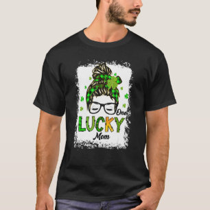 Camiseta Una afortunada madre desordenada Bun Hair salvaje