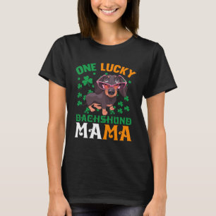 Camiseta Una afortunada mamá de perro teckel salchicha del