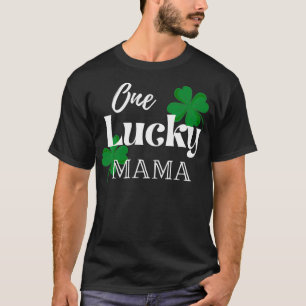 Camiseta Una afortunada mamá St Patrick's Day Green Clover 