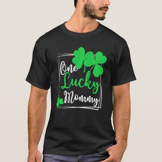 Camiseta Una afortunada mami Shirt Funny Family St Patrick' (Anverso)