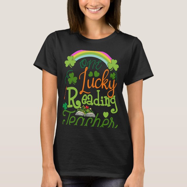 Camiseta Una afortunada profesora de lectura St Patricku201 (Anverso)