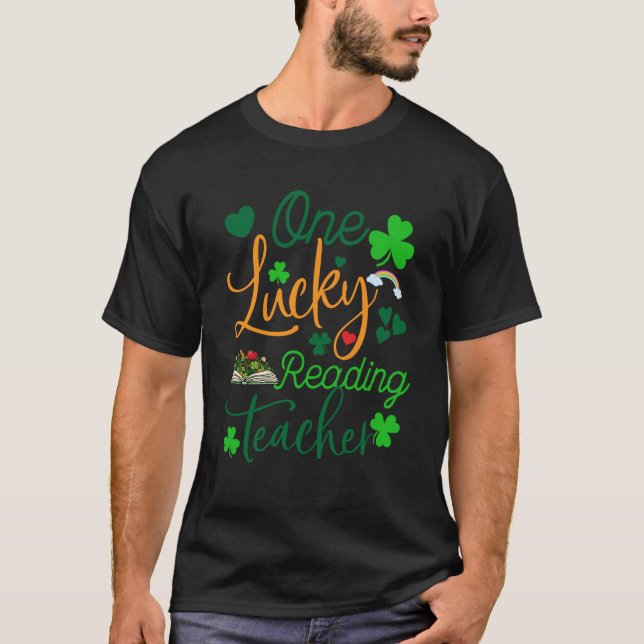 Camiseta Una afortunada profesora de lectura St Patricku201 (Anverso)