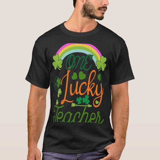 Camiseta Una afortunada profesora del arcoiris St Patricku2 (Anverso)