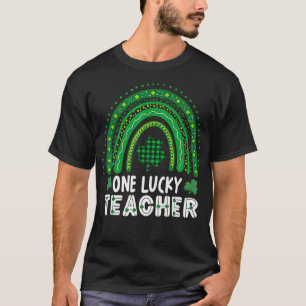 Camiseta Una afortunada profesora Rainbow St Patricku2019s