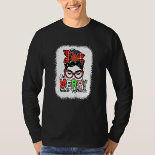 Camiseta Una alegre instructora de fitness a cuadros rojos 