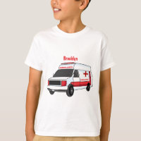 Una ambulancia roja curada van personalizado