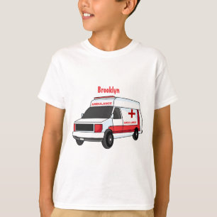 Camiseta Una ambulancia roja curada van personalizado