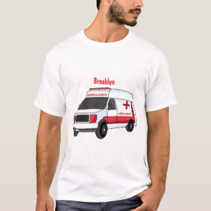 Camiseta Una ambulancia roja curada van personalizado
