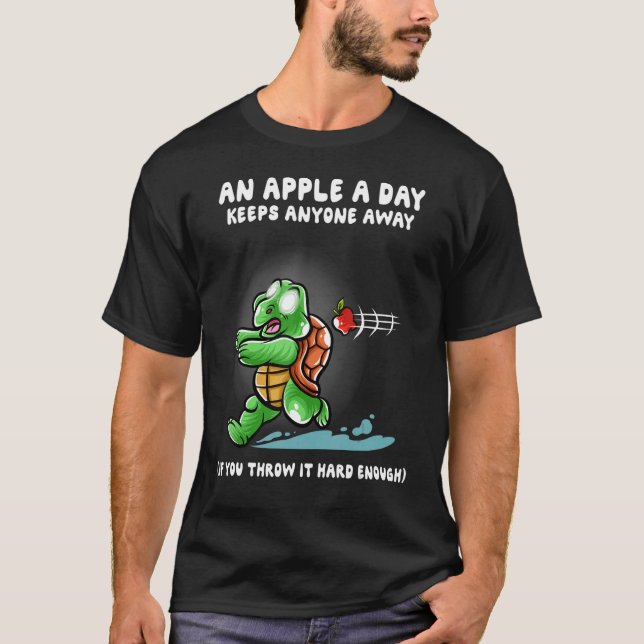 Camiseta Una Apple Al Día Mantiene A Cualquiera Alejado De  (Anverso)