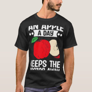 Camiseta Una Apple Al Día Mantiene Al Médica Alejado De La