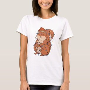 Camiseta Una ardilla divertida de Navidades festivos