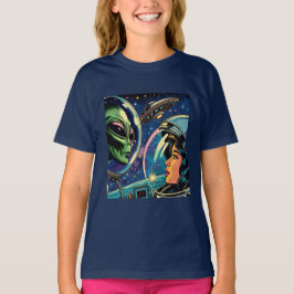 Camiseta Una astronauta se encuentra con un extranjero extr
