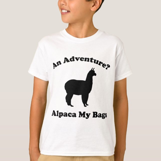 Camiseta ¿Una aventura? Alpaca My Bags (Anverso)