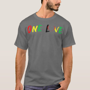 Camiseta Una bandera de Jamaica reggae música Rasta amor