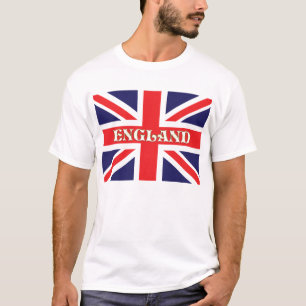 Camiseta Una bandera de Union Jack con Inglaterra cruzando 