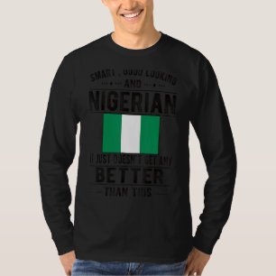 Camiseta Una bandera nigeriana de buen aspecto raíces niger
