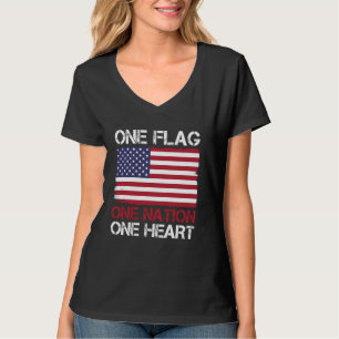 Camiseta Una bandera, una nación, un corazón - bandera esta