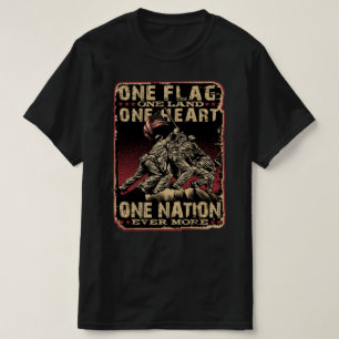 Camiseta una bandera una tierra un corazón un día de vetera
