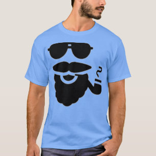 Camiseta Una barba y una pipa negra