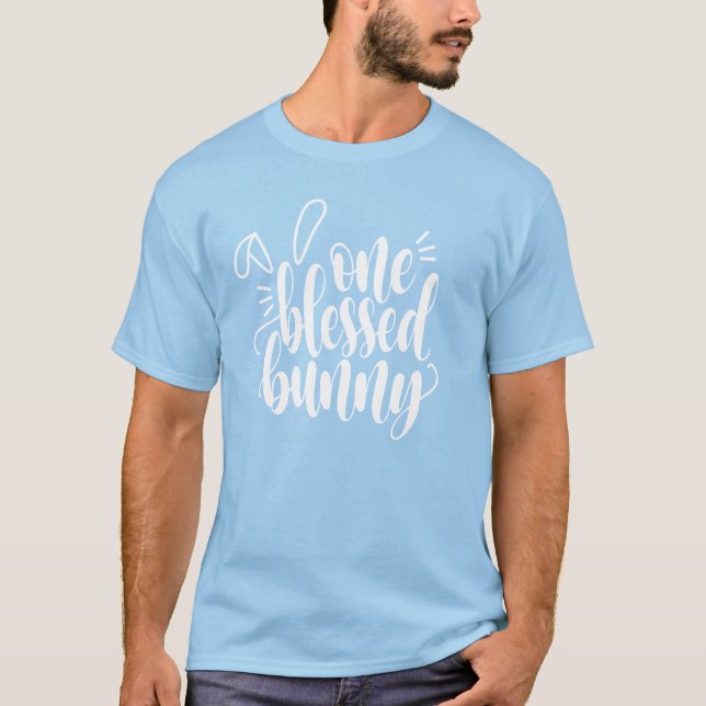 Camiseta Una bendita caligrafía de pascua para conejitos |  (Anverso)