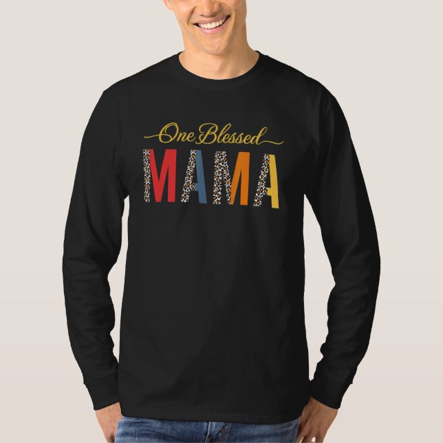 Camiseta Una bendita mamá Leopard, una bendecida mamá (Anverso)