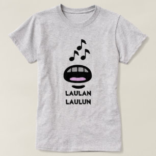 Camiseta Una boca, notas y texto Laulan laulun