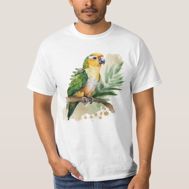 Camiseta Una bonita caique de barriga blanca (Anverso)