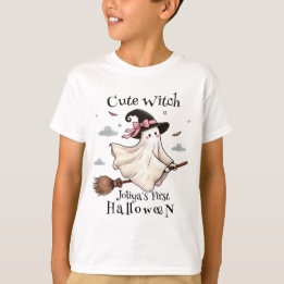Camiseta Una bruja simple y elegante primero de Halloween