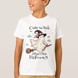 Camiseta Una bruja simple y elegante primero de Halloween
