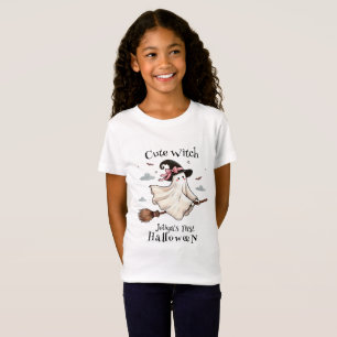 Camiseta Una bruja simple y elegante primero de Halloween