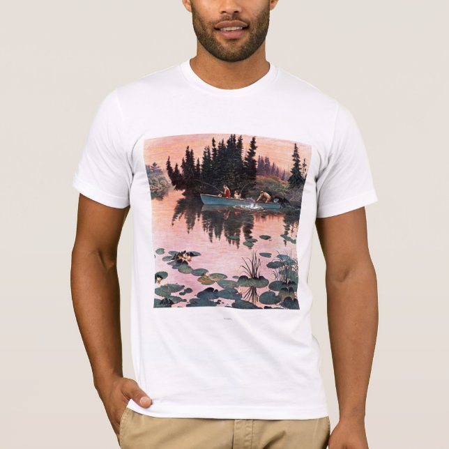 Camiseta Una buena captura por John Clymer (Anverso)