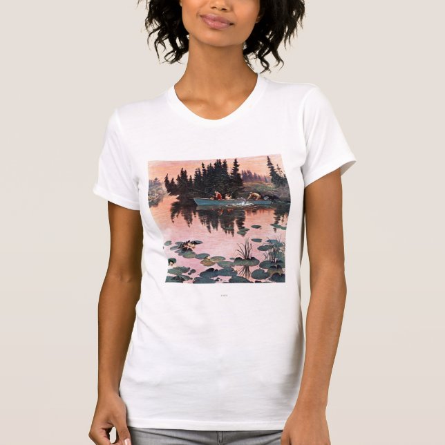 Camiseta Una buena captura por John Clymer (Anverso)