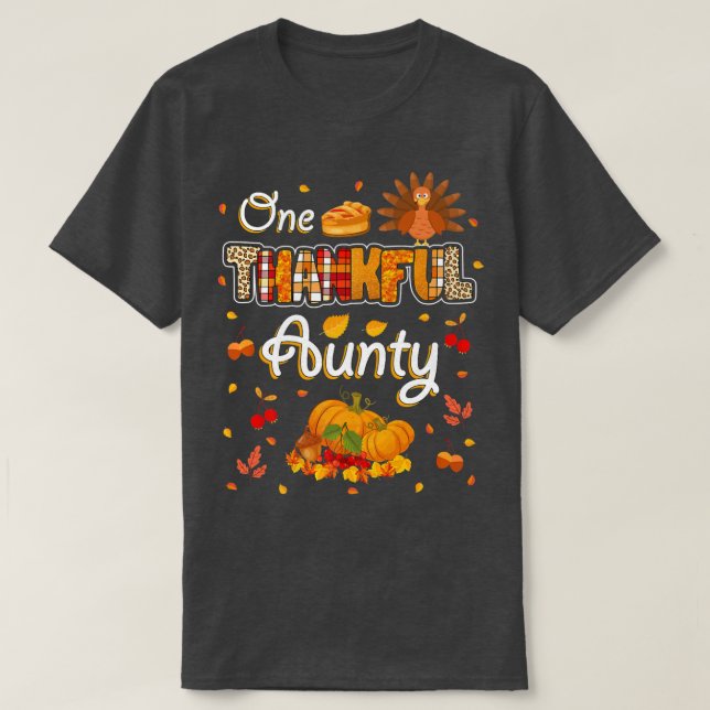 Camiseta Una Caída Agradecida De La Tía Sale De Otoño Tía T (Diseño del anverso)