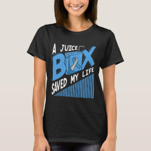 Camiseta Una caja de jugo salvó mi vida Diabetes Dm Azul Aw