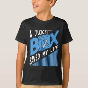 Camiseta Una caja de jugo salvó mi vida Diabetes Dm Blue Aw