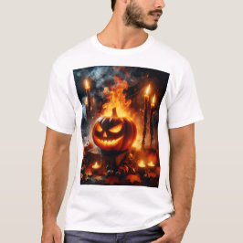 Camiseta una calabaza con una calabaza que dice halloween