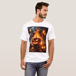Camiseta una calabaza con una calabaza que dice halloween
