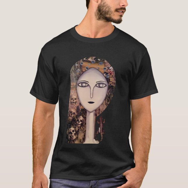 Camiseta Una cara entre mundos (Anverso)