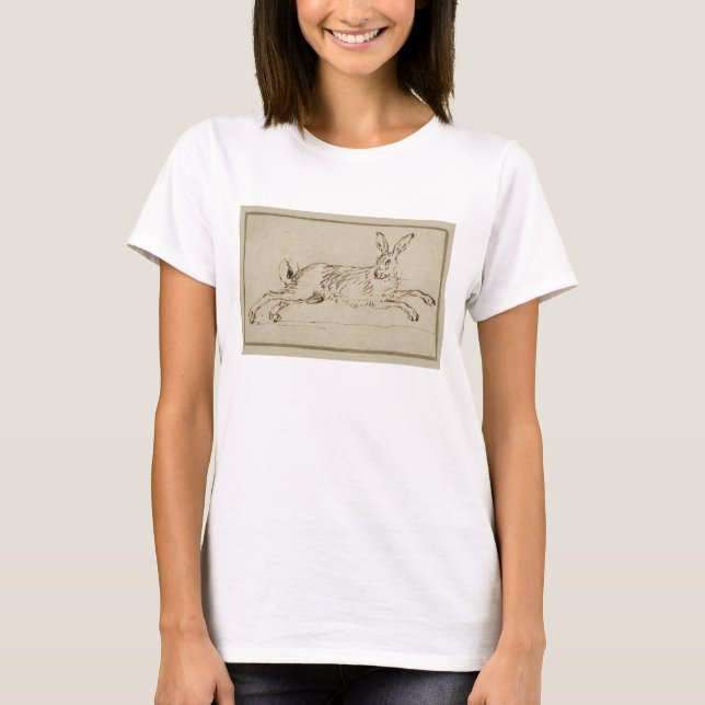 Camiseta Una carrera en la liebre, con las orejas perseguid (Anverso)