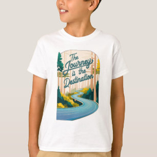 Camiseta Una carretera sinuosa que atraviesa un bosque